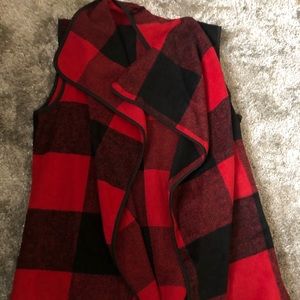 Buffalo plaid vest